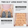 thumbnail image 6 of Orange Christmas Gingerbread Man Apron-Garden Aprons for Women with Pockets-Cotton Linen Waterproof Kitchen Cooking Gardening Aprons Adjustable for Kitchen,Cooking,BBQ and Salon 32"x27", 6 of 7