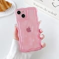 thumbnail image 2 of Case for iPhone 13 Pro Max,Cute 3D Transparent Meteorite Bubble Water Ripple Pattern Curly Wavy Frame Case,Soft TPU Shockproof Case for iPhone 13 Pro Max Phone Case 6.7 Inch,Clear Pink, 2 of 12