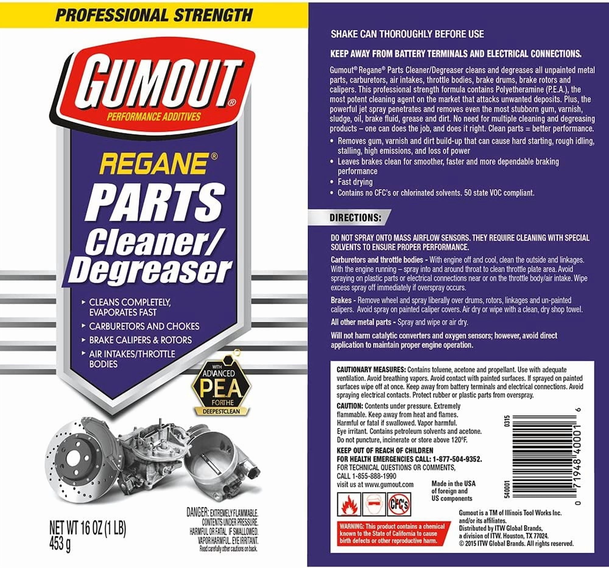 (2 pack) Gumout 540001 Regane Parts Cleaner Degreaser, 16oz