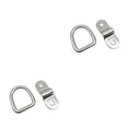 thumbnail image 1 of Transemion D Ring Tie Downs Corrosion Resistance Rustproof Lashing Rings Easy Installation Cargo Hook Trucks Campers Loads Silver 2Set, 1 of 6