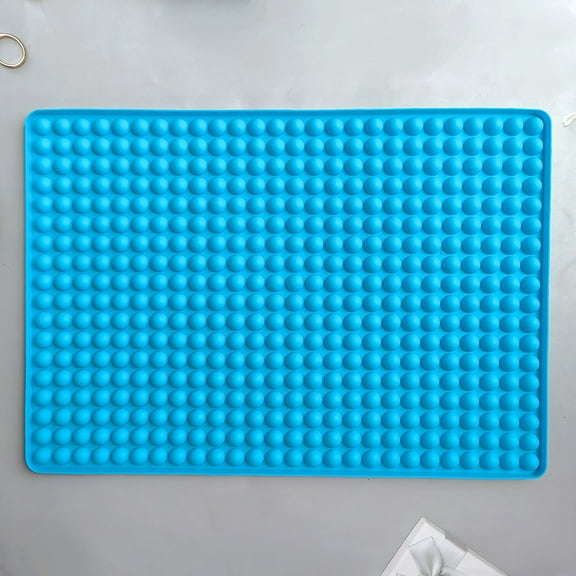 Hilingoto Clearance Silicone Baking Mat, 468 Cavity Round Silicone / Drops /Dog Pan/Semi Sphere Gummy Candy for Jelly Caramels Cookies Blue Christmas Clearance