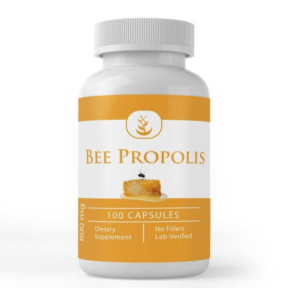 Pure Original Ingredients Bee Propolis, 100 Capsules Always Pure, No Additives Or Fillers, Lab Verified