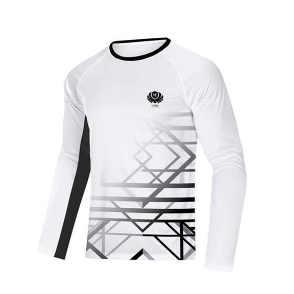 Men Long Sleeve UV Protection Shirts Men UPF 50 Sun Protection Shirts Moisture Wicking Long Sleeve Shirts for Men Performance Shirts Lightweight Sun Shirts White L