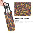 thumbnail image 4 of Yayeee 20oz Insulated Water Bottle Double Wall Stainless Steel with Flip Straw Lid, Yellow Floral, 4 of 7