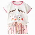 thumbnail image 4 of Gibobby Toddler Clothes for Boys Little Boy Outfit Child Kids Summer Cartoon Printed Short Sleeve Running Suit 6M 12M 18M 24M 3T 4T T-Shirt +Shorts 2 Pieces Set(6-9 Months,White), 4 of 4