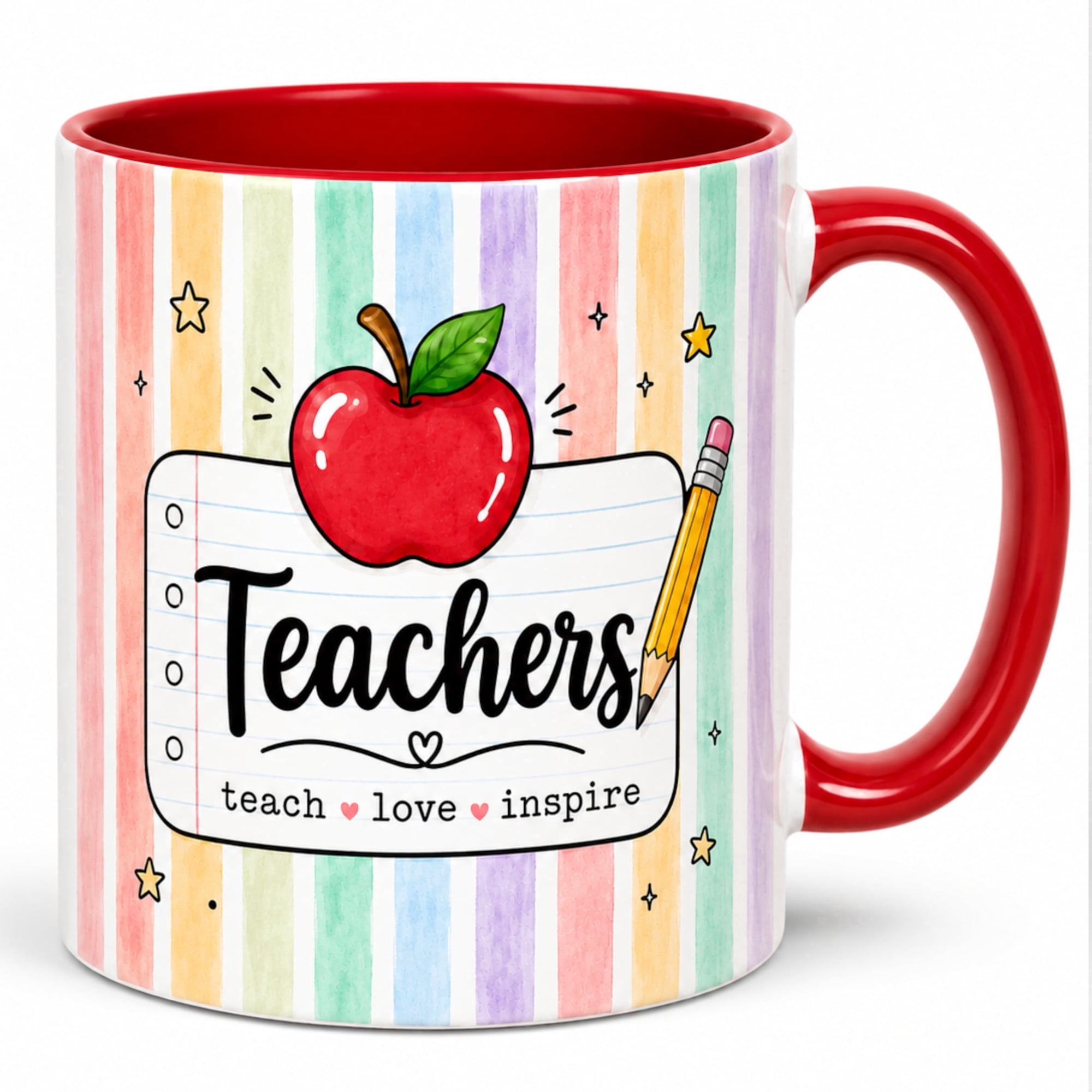 GODMERCH 11 fl oz Teachers Teach Love Inspire Ceramic Mugs