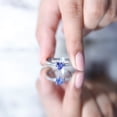 thumbnail image 5 of Rosec Jewels Natural Tanzanite Heart Shaped Engagement Ring - Tanzanite Diamond Ring - AAA Quality - with Jewelry Box, 925 Sterling Silver, US 4.00, 5 of 8