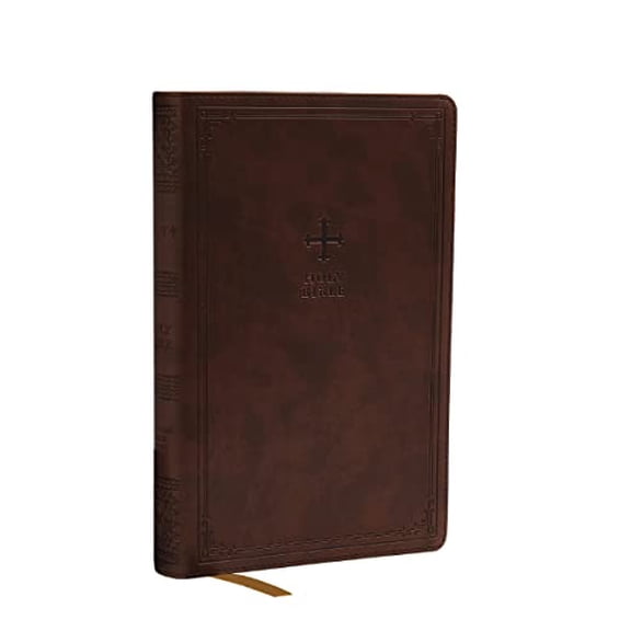 Pre-Owned NRSV Catholic Edition Gift Bible, Brown Leathersoft (Comfort Print, Holy Bible, Complete Catholic Bible, NRSV CE): Holy Bible Paperback