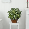 Nearly Natural Golden Dieffenbachia Silk Plant Green