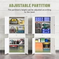 thumbnail image 3 of STANI Metal Garage Storage Cabinets with Drawer, 4 Doors Tool Storage Cabinet with 2 Adjustable Shelves, 71" Steel Locking Locker for Garage Utility Room Home Office (White, 0 Wheel), 3 of 8