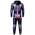 thumbnail image 4 of lnmuld Galaxy Space Skeleton Print Hooded Jumpsuit for Boys and Girls Full Zip Halloween Cosplay Costume with Side Pockets Size:5-6 Years, 4 of 5