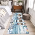 thumbnail image 4 of Summer Gnomes Nautical 2'x6' Runner Rugs for Hallway Kitchen Bedside Non Slip Washable, Blue Coastal Vintage Wooden Entryway Rug Runners with Rubber Backing, Long Carpet Runner for Laundry Room, 4 of 8