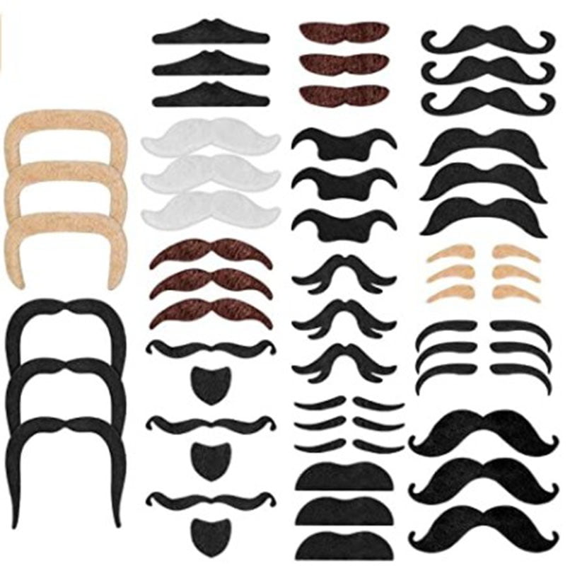 Mustache Self Adhesive False Beard Gluing Adhesive Beards Party For Christmas Party Birthday