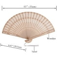 thumbnail image 2 of Set de ventiladores de mano de madera SL Crafts, regalos para bodas, fiestas, 50 unidades, 2 of 6