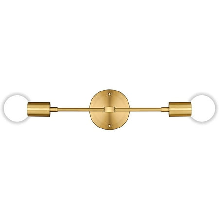 

FZFLZDH 2-Light Vanity Light Fixtures Bathroom Wall Sconce Mid Century Modern Wall Mounted Lamp Brushed Brass Sconce Indoor Vintage Wall Lighting for Mirror Hallway Kitchen Bedroom Living Room