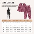 thumbnail image 4 of Haiem Rose Leopard Print Pattern Women’s Long-sleeve Sleepwear,Sleepwear Set,2-piece Loungewear Set,Soft PJs Comfy Nightwear with Pockets-, 4 of 7
