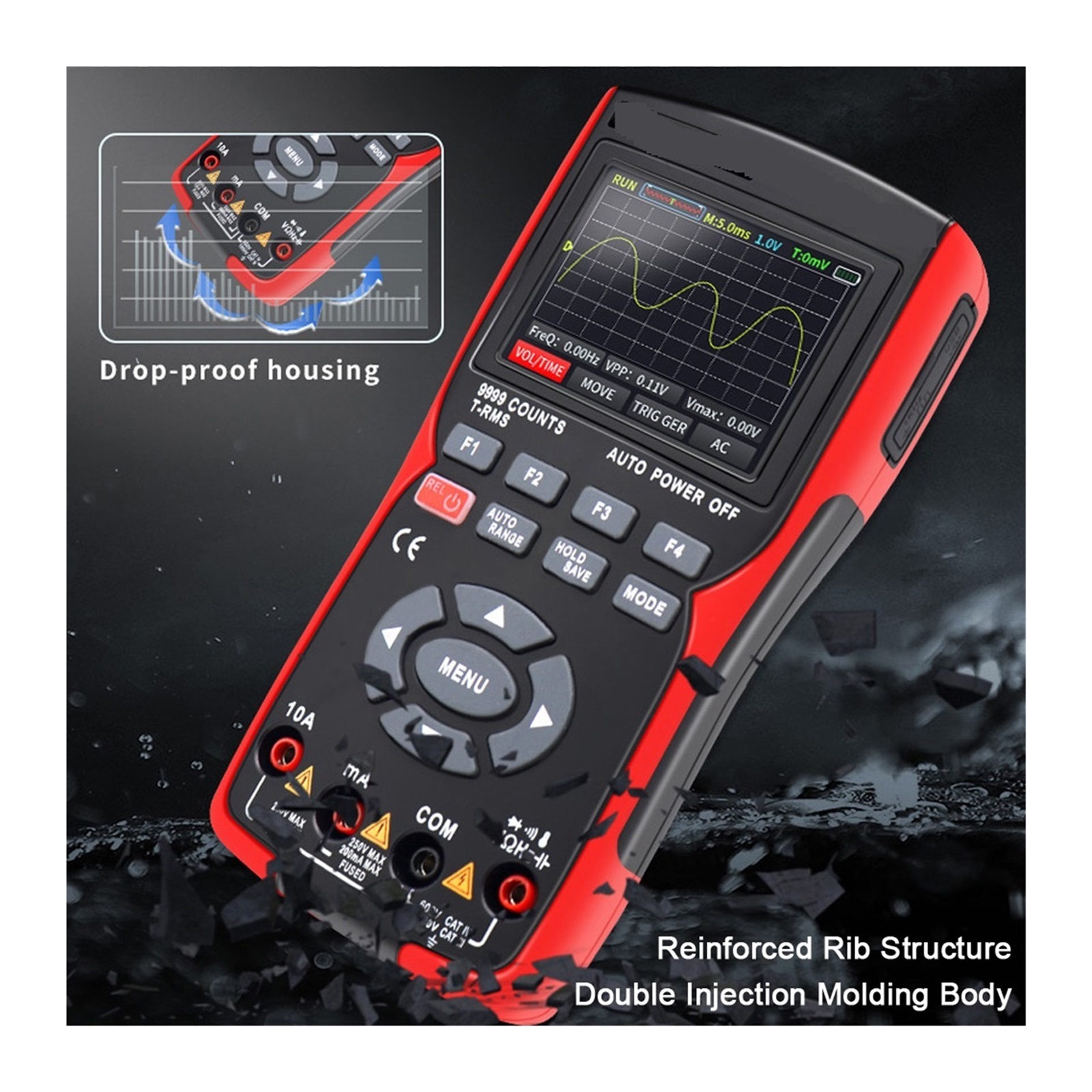 Digital Oscilloscope Handheld Signal Generator 2.9-inch Color Screen Voltage Tool Smart Oscilloscop ,Professional Designed