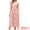 Pink, variant on DARING DIVA Women's Casual Midi 3/4 Sleeves Square Neckline Dress XS Black