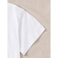 thumbnail image 4 of Letter & Rose Print T-Shirt, Crew Neck Short Sleeve T-Shirt, Casual Every Day Tops, Women's Clothing, 4 of 6