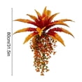 thumbnail image 3 of AYktou Fall Artificial Hanging Plants, 31.5 Inch Orange Fern Hanging Basket Plants Props Fall Leaves Garland, Autumn Wall Hanging Leaf Vines for Thanksgiving Halloween Door Frame Fireplace Decor, 3 of 8