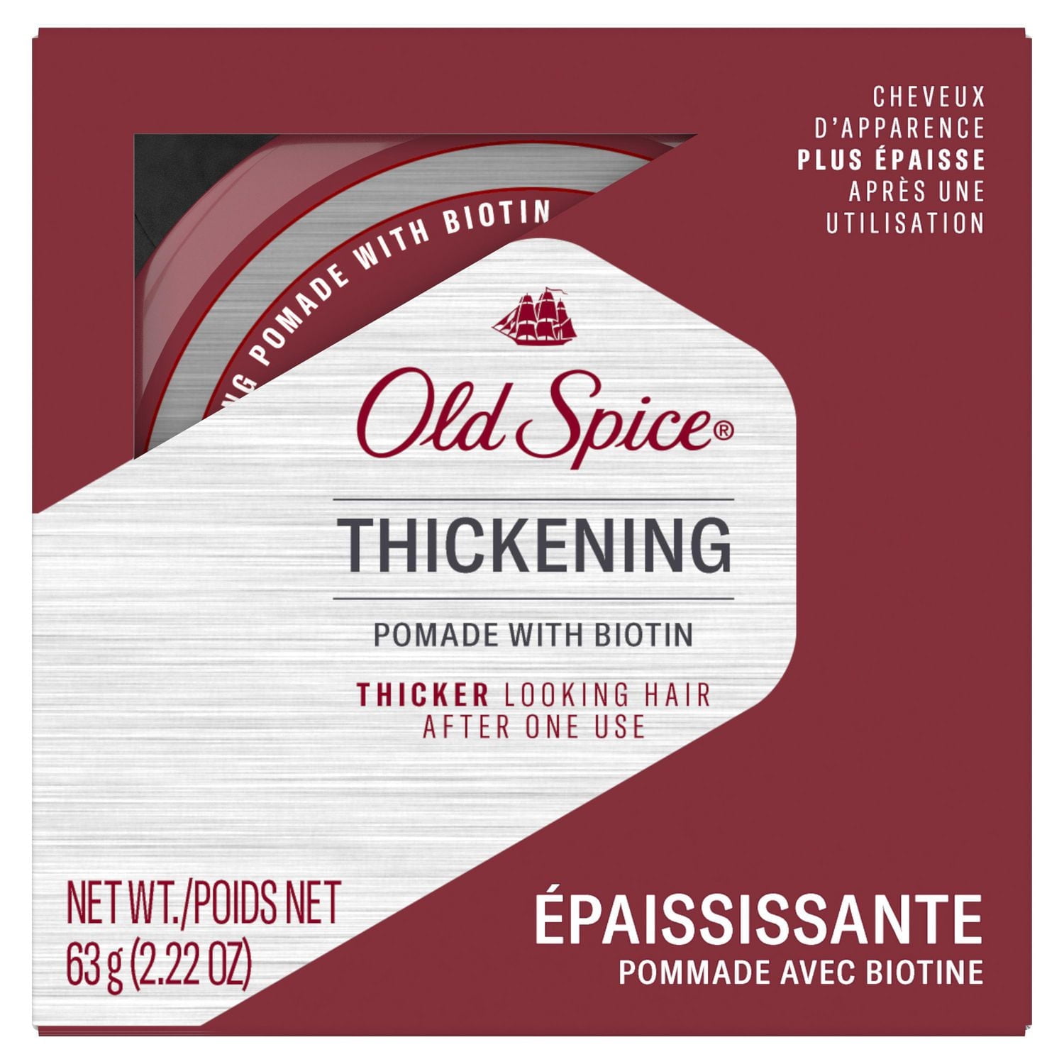 Old Spice Thickening Men's Pomade with Biotin, 63G