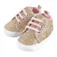 thumbnail image 4 of Hudson Baby Infant Girl Cotton Bodysuit, Pant and Shoe 3pc Set, Gold Unicorn, 3-6 Months, 4 of 4