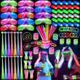 thumbnail image 1 of Suministros para fiestas SHQDD que brillan en la oscuridad, 158 unidades con gafas LED, 1 of 7