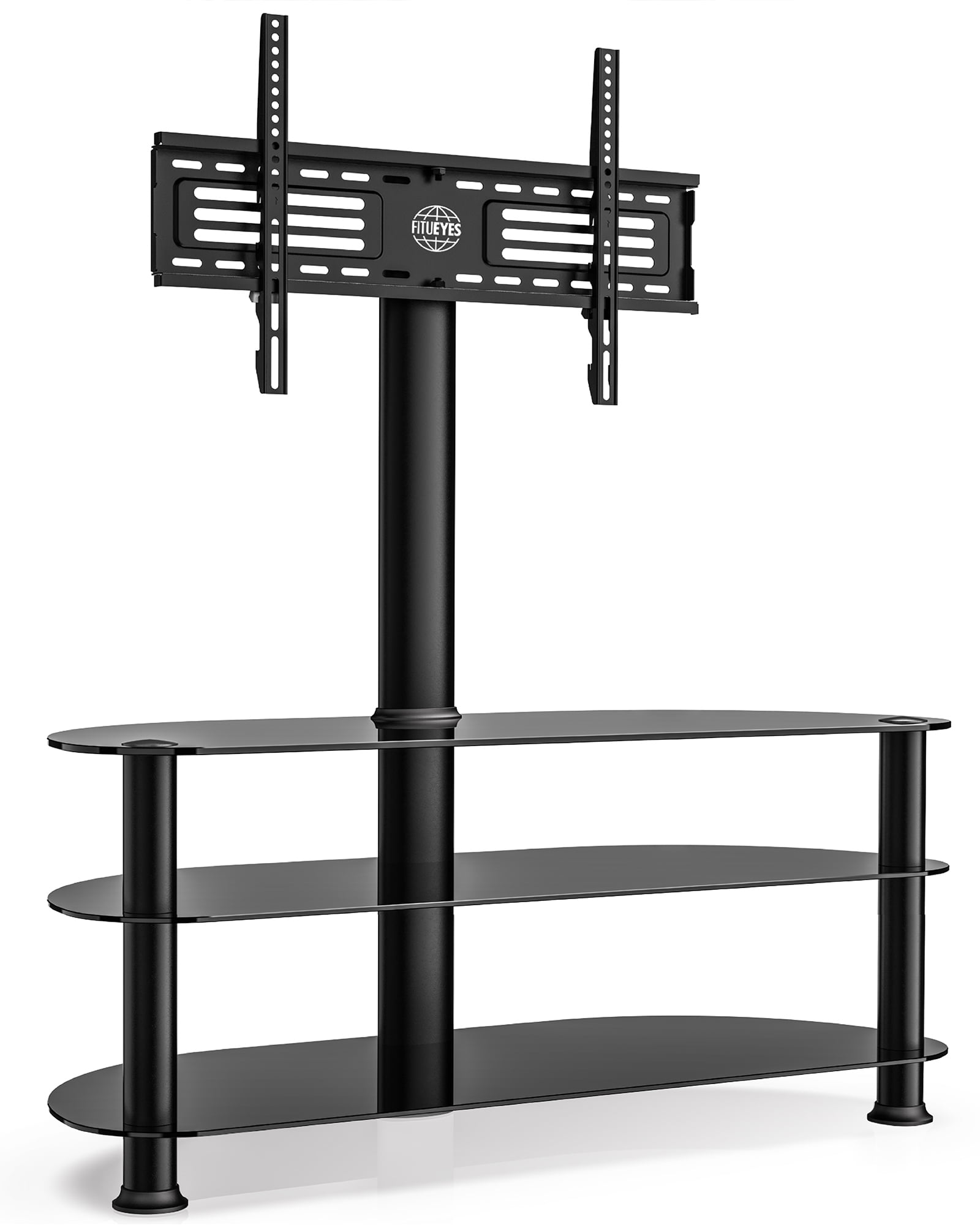 FITUEYES Swivel Floor TV Stand with Mount 3Tier Media Stand Flat Panel