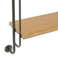 thumbnail image 5 of DecMode 7"W, 33"H Metal Industrial Wall Shelf, Brown, 1-Piece, 5 of 8