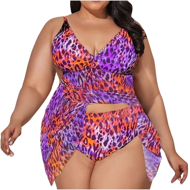 Traje de Dos Piezas de Estilo de Falda Conservador de Verano de 2024, Traje de Baño de Falda de Tamaño Más Grande para la Playa
