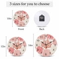 thumbnail image 6 of Wall Clock Pink Red Coral Clocks PVC Silent Non-Ticking Battery Operated Decorative Ocean Marine Life Round Clock for Home Living Room Kitchen Bedroom Office School Wall Decor 10 Inch, 6 of 9