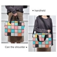 thumbnail image 6 of FORMRS 16" Laptop Bag Carrying Sleeve Case with Handle Travel Shoulder Briefcase, Colorful Checkered Pattern, 6 of 8