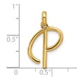 thumbnail image 2 of Auriga Fine Jewelry 14K Yellow Gold Fancy Letter P Pendant for Women, 2 of 6