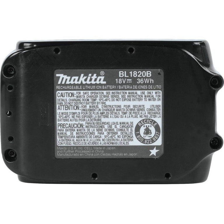Makita BL1820B-2 18V Compact Lithium-Ion 2.0Ah Battery Twin Pack 