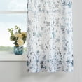 thumbnail image 4 of Fragrantex Floral Print Blue Kitchen Curtains 36"L Sets for Small Window,2 Panels,Rod Pocket, 4 of 5