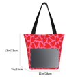 thumbnail image 3 of Kll Tote Bag For Women Red Love Heart Print Shopping Grocery Reusable Bags For Office School Shopping Travel, 3 of 7
