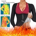 thumbnail image 3 of Women Sweat Vest Waist Trainer Trimmer Belt Weight Loss Hot Sauna Suit Zipper Workout Tank Tops Slim Body Shaper, 3 of 5
