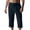 Navy, variant on UAMVSH Men's Linen Capri Pants Casual Elastic Waist Drawstring Beach Shorts Summer Hawaiian Below Knee Long Shorts with Pockets