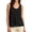 Black, variant on Womens T Shirt Solid Color Round Neck Sleeveless Beach Essentials for Women,White.2XL