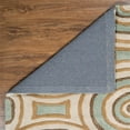 thumbnail image 4 of Bowery Hill Modern Combs Polyester 5'x7' Area Rug in Cream & Aqua, 4 of 6