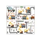 thumbnail image 2 of Juego de pegatinas de pared de dibujos animados adorables, póster de papel tapiz adhesivo para el hogar de PVC para habitación de niños, Multicolor, 2 of 5