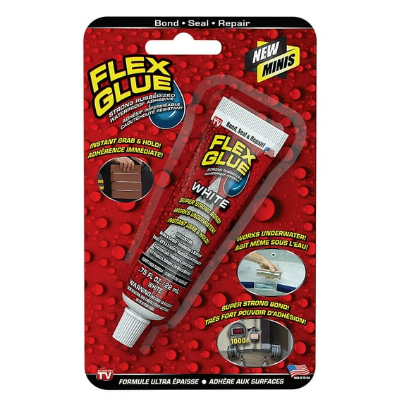 Flex Glue Mini, Blanc, Adhésif Caoutchouté Étanche,.75 oz