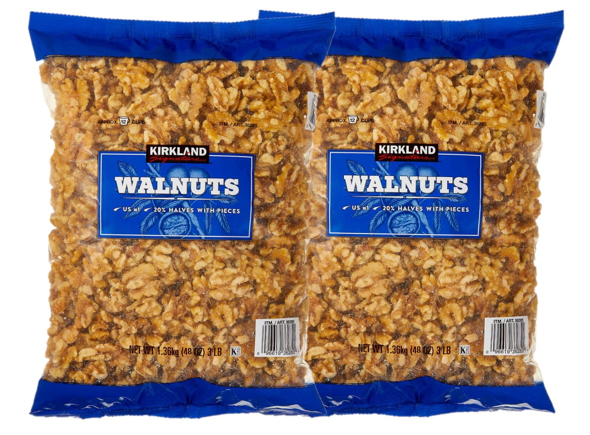 2 Pack Kirkland Signature Walnuts, Baking Nuts, 3 lbs