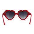 thumbnail image 4 of Iconic Large Bubble Heart Shape Cute Plastic Sunglasses Red Smoke, 4 of 4