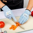 thumbnail image 5 of 1 Pairs Cut Resistant Gloves, ANSI A4 Kitchen Safety Gloves, Food Grade Level 5 Protection, Glass-Free & Steel-Free, Blue, Small, 5 of 7
