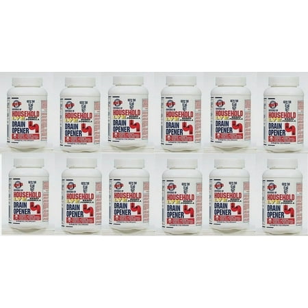 ~12~ ROOTO 100% Lye Drain Opener Crystals of Household Clogged Sinks Tubs 16 oz