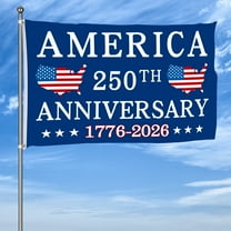 YIBAGA 250th Anniversary Flag 3x5 Ft America National Flag 1776-2026 Patriotic Map Outdoor Lawn Garden Decor with Brass Grommets