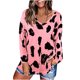 thumbnail image 1 of Camiseta de manga larga con cuello redondo para mujer a la moda, blusa suelta con estampado de verano Fridja  hj761, 1 of 6