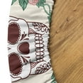 thumbnail image 5 of Ambesonne Skull Fitted Round Tablecloth, Talavera Flowers Damask Plot, 40"- 44" Diameter, Soft Pink Jade Green, 5 of 5