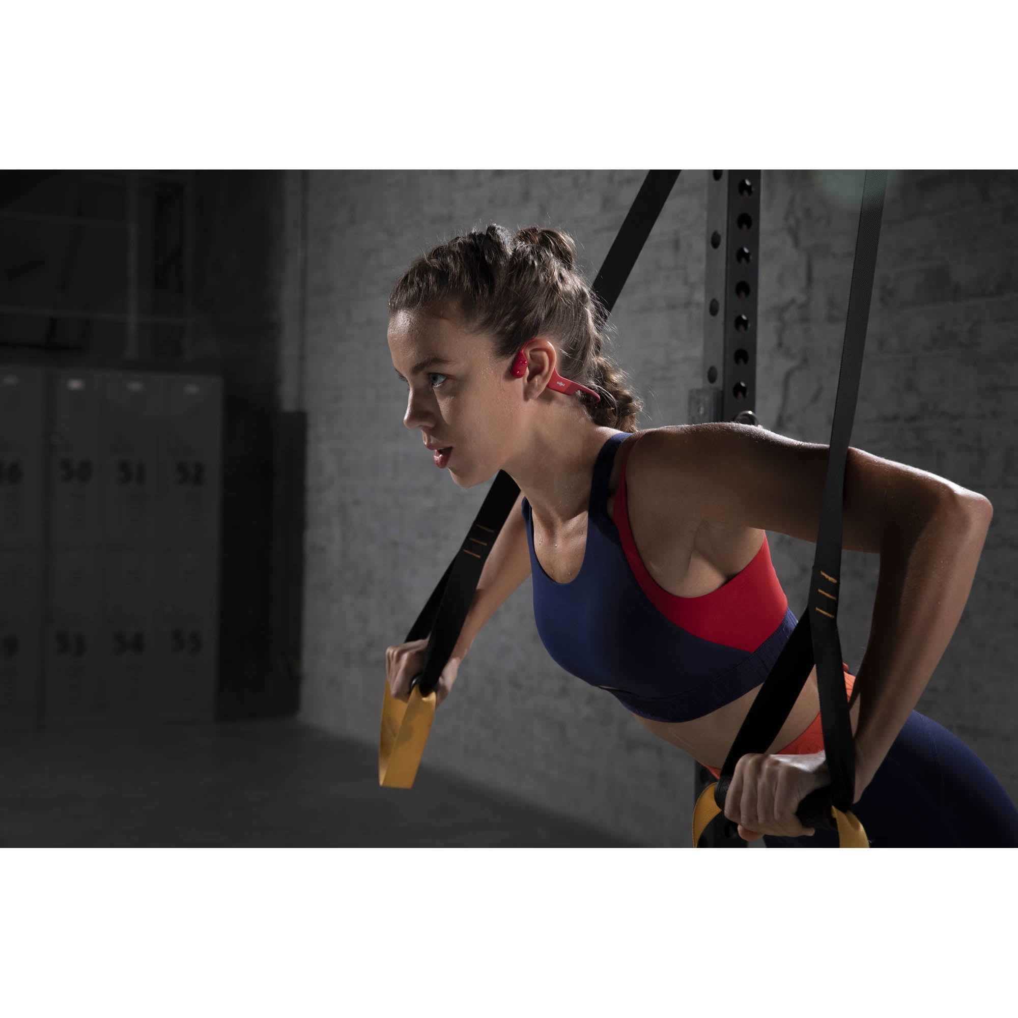 Shokz - OpenRun, Bone Conduction Sports Headphones, Red